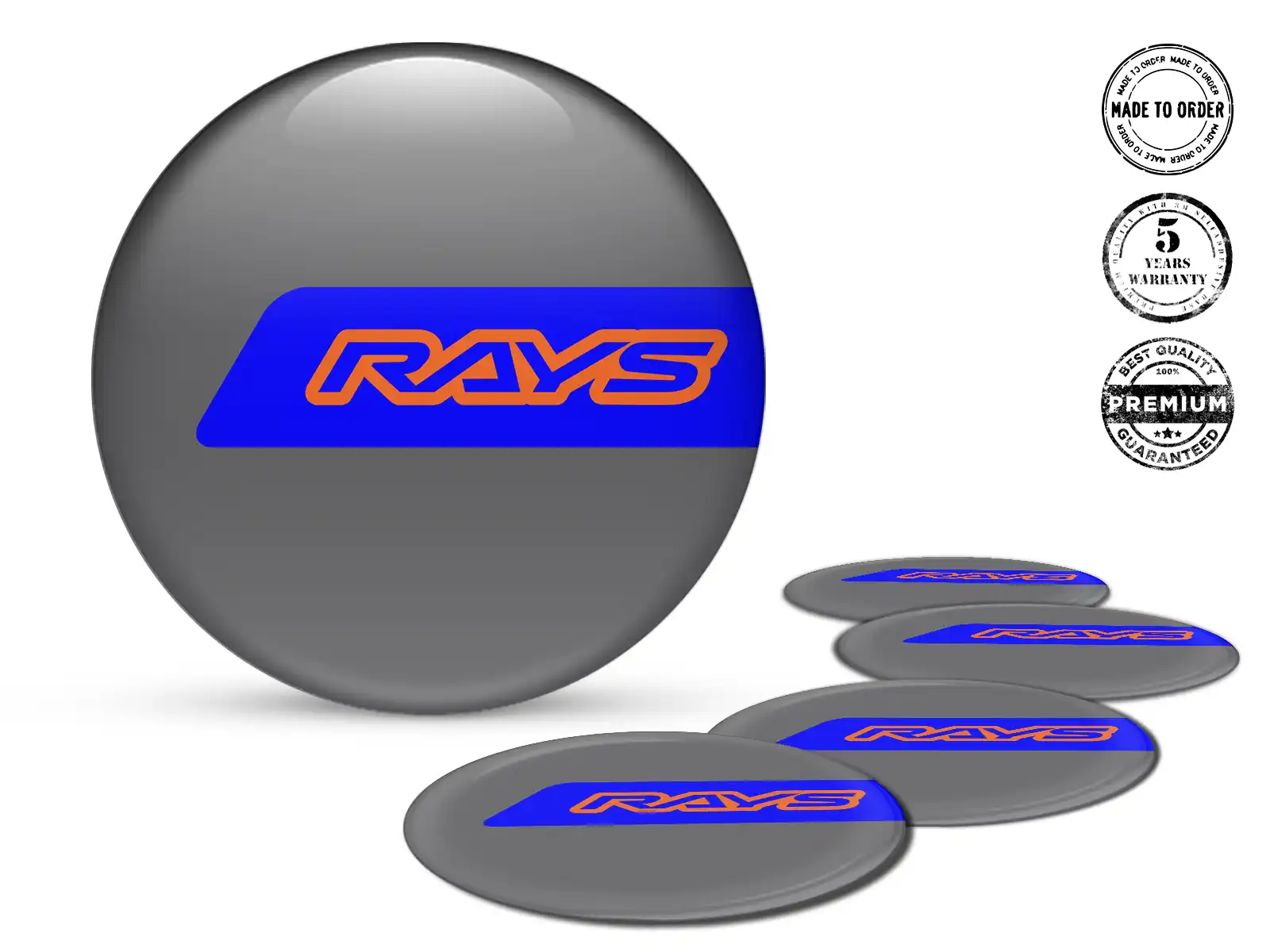 Rays Felgenaufkleber Ausgabe Harz-Dome-Stil